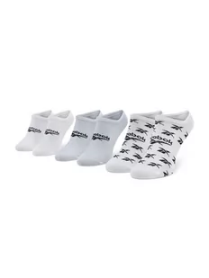 Reebok Skarpety Niskie Unisex Cl Fo Invisible Sock 3P GG6678 Biały - Skarpetki damskie - miniaturka - grafika 1