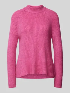 Sweter z dzianiny z półgolfem model ‘JADE’ - Swetry damskie - miniaturka - grafika 1