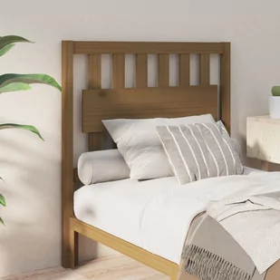 Lumarko Wezgłowie łóżka, miodowy brąz, 95,5x4x100 cm, drewno sosnowe - Inne meble do sypialni - miniaturka - grafika 1