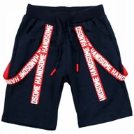 Spodenki damskie - SPODENKI Szorty DRESOWE Szelki GRANATOWE 104 4L - miniaturka - grafika 1