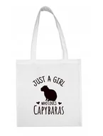 Torby i wózki na zakupy - Eco Torba bawełniana Torebka Shoperka KAPIBARA #2 - miniaturka - grafika 1
