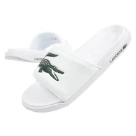 Klapki i japonki męskie - Klapki Lacoste Croco Dualiste 201R5 743CMA00201R5 białe - miniaturka - grafika 1