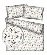 Pościel - Komplet pościeli 100% bawełna 160x200 wzór piłka nożna - miniaturka - grafika 1