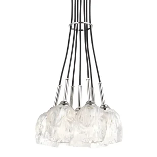 Lampa wisząca Rubin - kolor srebrny - FE/RUBIN/7P - Lampy sufitowe - miniaturka - grafika 1
