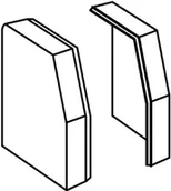 Kanały kablowe - Hager polo Pokrywy boczne RK 230 białe L23209010 L23209010 - miniaturka - grafika 1