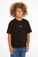 Koszulki dla chłopców - Calvin Klein Jeans t-shirt bawełniany dziecięcy kolor czarny z nadrukiem - miniaturka - grafika 1
