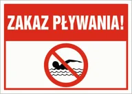 Akcesoria BHP - Tabliczka ZAKAZ PŁYWANIA 30x42cm PCV 3mm - miniaturka - grafika 1