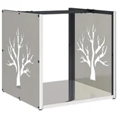 Wózki magazynowe - vidaXL Stojak na drewno opałowe 40x40x40 cm Stal nierdzewna - miniaturka - grafika 1