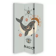 Parawany - Parawan dwustronny FEEBY, Wieloryb Magiczny Zwierzęta 110x170 - miniaturka - grafika 1