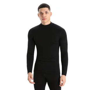 Męska koszulka termoaktywna Icebreaker Merino 260 Tech Long Sleeve Turtleneck black - S - Bielizna sportowa męska - miniaturka - grafika 1