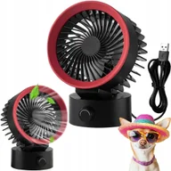Wentylatory - Wentylator / wiatrak biurkowy zasilany z USB A LLD-F87U czarny - miniaturka - grafika 1