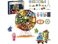 Klocki - Konstrukcyjne Klocki Magnetyczne Świecące Elementy, Diabelski Młyn 87 El. - miniaturka - grafika 1