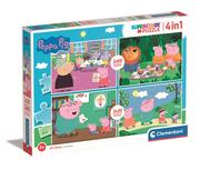 Puzzle - Puzzle 4w1 Super Kolor Peppa Pig - Clementoni - miniaturka - grafika 1
