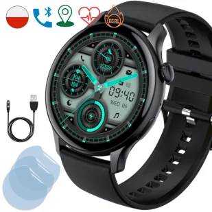 Rubicon Viral Amoled Czarny - Smartwatch - miniaturka - grafika 1