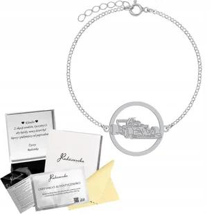 Bransoletka Srebrna Bolid Formuła 1 Łańcuszek SREBRO 925 GRAWER GRATIS - Bransoletki - miniaturka - grafika 1