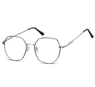 Okulary oprawki owalne zerówki metalowe korekcyjne L121B - Okulary korekcyjne, oprawki, szkła - miniaturka - grafika 1
