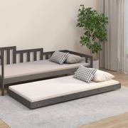Łóżka - Lumarko Rama łóżka, szara, 75x190 cm, lite drewno sosnowe - miniaturka - grafika 1