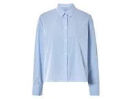 Koszule damskie - esmara® Koszula damska z bawełny (Niebieski w paski, XS (32/34)) - miniaturka - grafika 1