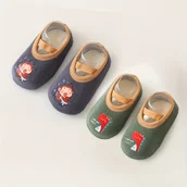 Skarpetki dla dzieci - TEMU 2 pary antypoślizgowych skarpetek dla maluchów - z uroczymi zwierzątkami z kreskówek i motywami pojazdów, miękkie i , łatwe do zakładania i - miniaturka - grafika 1