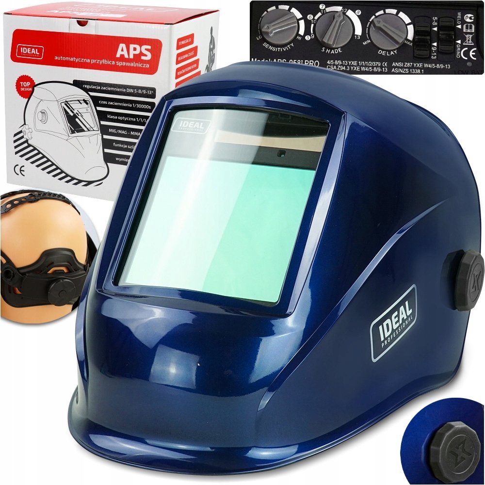 PRZYŁBICA samościemniająca maska spawalnicza automatyczna IDEAL MIG MAG TIG