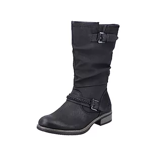 Rieker 98860 wysokie kozaki damskie, czarny, 38 EU - Kozaki damskie - miniaturka - grafika 1