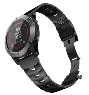 opaska pasek bransoleta TITANIUM "2"  GARMIN FENIX 5/6/6 PRO/7 BLACK - Akcesoria do smartwatchy - miniaturka - grafika 1