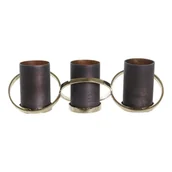 Świeczniki - Emaga Świeczniki DKD Home Decor Szkło Aluminium (20 x 7 x 6 cm) (52 x 15 x 16,5 cm) - miniaturka - grafika 1