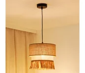 Lampy sufitowe - Brilagi - Żyrandol na lince WINNETOU BOHO 1xE27/15W/230V śr. 25 cm brązowy/kremowy - miniaturka - grafika 1