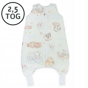 CAŁOROCZNY ŚPIWOREK Z NOGAWKAMI 56-68 XS 2,5 TOG BAWEŁNA100% PRODUKT POLSKI - Śpiworki dla dzieci - miniaturka - grafika 1