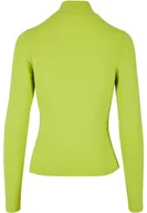 Koszulki i topy damskie - Urban Classics Damski top z długim rękawem z wycięciem i kołnierzem z długim rękawem, z wysokim kołnierzem, rozmiar XS do 5XL, Frozenyellow, 3XL - miniaturka - grafika 1