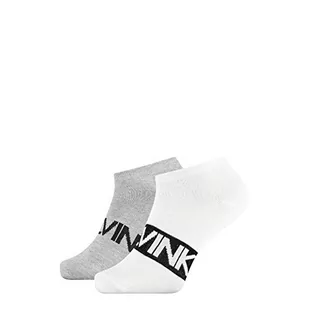 Calvin Klein Męskie skarpety męskie Liner 2p Intense Power Dirk Socks, White Combo., 39-42 EU - Skarpetki męskie - miniaturka - grafika 1