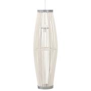 Lampy sufitowe - VidaXL Lampa wisząca, biała, wiklinowa, 40 W, 27x68 cm, owalna, E27 289590 - miniaturka - grafika 1