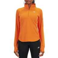 Bluzy sportowe damskie - Bluza New Balance WT23252CEN - pomarańczowa - miniaturka - grafika 1