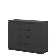 Komody - Nowoczesna komoda z szufladami, Idea, 109x40x85 cm, czarny, mat - miniaturka - grafika 1