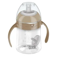 Kubki dla dzieci - Pierwszy kubek z obciążoną słomką LOVI 150 ml Brown - miniaturka - grafika 1