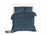 Pościel - Extrapościel Pościel bawełniana 200x220 1837E niebieska ciemna 72 jednobarwna - miniaturka - grafika 1