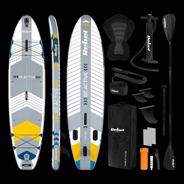 Deska SUP pompowana z siedziskiem do pływania 335cm wiosło zestaw plecak