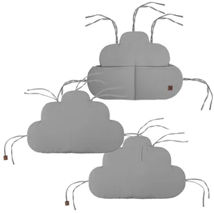 Hi Little One ochraniacze panelowe do łóżeczka z organizerem z oddychającej BIO bawełny CLOUD Grey - Organizery na łóżeczko - miniaturka - grafika 1