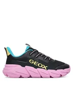 Buty dla dziewczynek - Geox Sneakersy J Flexyper Fast J55N5A 0T99J C9240 D Czarny - miniaturka - grafika 1