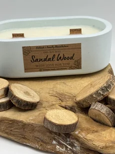 Świeca Sojowa Sandalwood w Pojemniku Elli / HFM - Świece - miniaturka - grafika 1