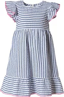 Sukienki - Lemon Beret Sukienka chłopięca Small Girls Dress, Niebieski/biały w paski, 9 Lat - miniaturka - grafika 1