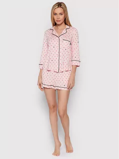 Piżamy damskie - DKNY Piżama YI3322448 Różowy Regular Fit - grafika 1