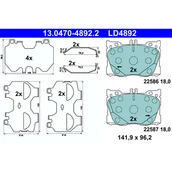 Klocki hamulcowe - Klocki hamulcowe - komplet ATE 13.0470-4892.2 - miniaturka - grafika 1
