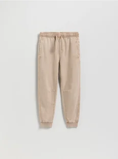 Reserved - Bawełniane joggery - beżowy - Spodnie i spodenki dla chłopców - miniaturka - grafika 1