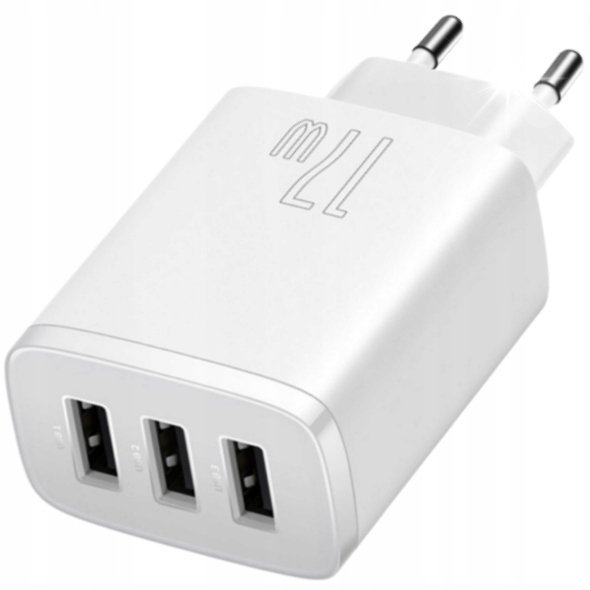 Ładowarka sieciowa Baseus Compact 3xUSB 17W 3.4A