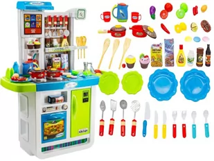 KUCHNIA dla Dzieci Kuchenka 98cm plastikowa AGD ZESTAW Sztućce Talerze Garnki - Zabawki AGD - miniaturka - grafika 1