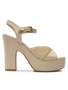 Guess Sandały Starla FLTSTA ELE03 Beżowy - Sandały damskie - miniaturka - grafika 1