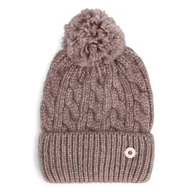 Czapki narciarskie - Damska Czapka zimowa KARI TRAA MARIE BEANIE 611351-TAUPE – Różowy - miniaturka - grafika 1