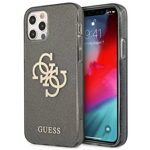 Guess GUHCP12LPCUGL4GBK iPhone 12 Pro Max 6,7" czarny/black hard case Glitter 4G Big Logo - Etui i futerały do telefonów - miniaturka - grafika 1