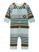 Pajacyki dla niemowląt - Reima Rampers "Moomin" w kolorze turkusowym - miniaturka - grafika 1